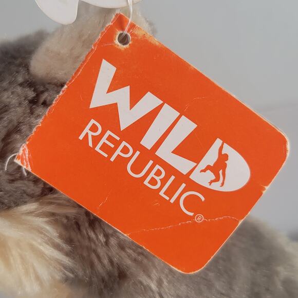 Wild Republic Eco-Friendly CK Mini Wolf Plush Toy 7" Grey White Soft With Tags - Picture 9 of 16